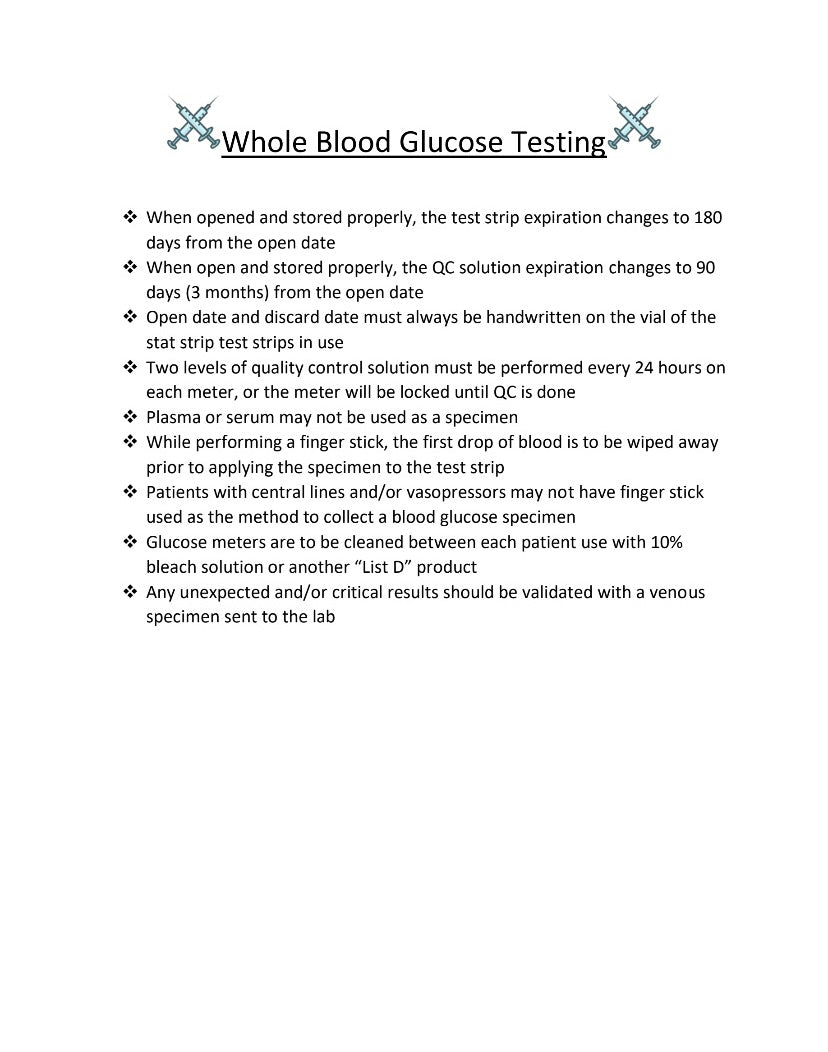 Glucose Testing